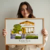 Custom House Illustration — personalized art print