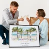 Custom Watercolor Wedding Venue Portrait