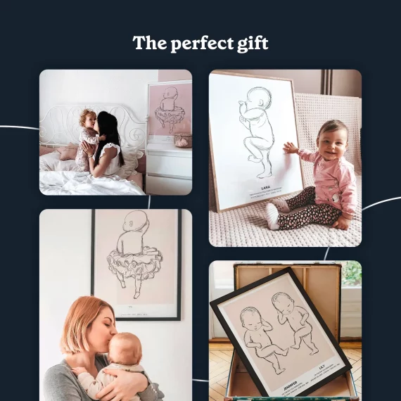 Birth Poster- Scaled to Length of Your Baby- Positive Prints