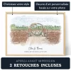 Peinture à l’aquarelle personnalisée - Lieu de mariage