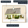 Personalisierte Aquarellzeichnung Vom Haus — personalisiertes Geschenk für Ihn - Schweiz
