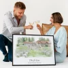 Tam, gdzie wzięliśmy ślub - personalizowany obraz ze zdjęcia - akwarela