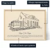 Arte Lineal De Una Casa — impresión artística personalizada