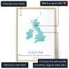 Custom Watercolour Map — personalised art print