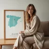 Mapa personalizado en acuarela — regalo personalizado para él