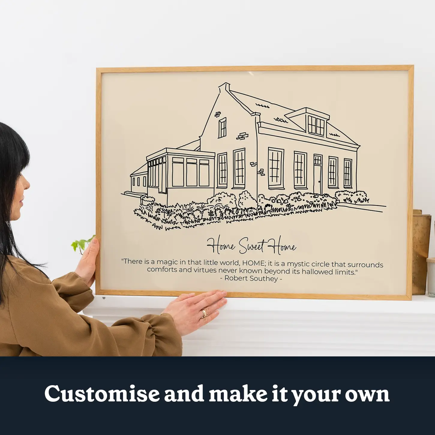 House Line Art - Positive Prints