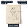EN_01_Cat Portrait – Line Art Poster from a Photo