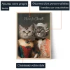 FR_01_Couple Royal – Portrait Personnalisé de Chats