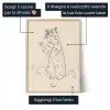 IT_01_Ritratto Line Art del gatto – Poster da foto