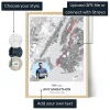 Custom Marathon Map Print — personalized art print