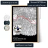 EN_01_Paris Marathon Map Poster