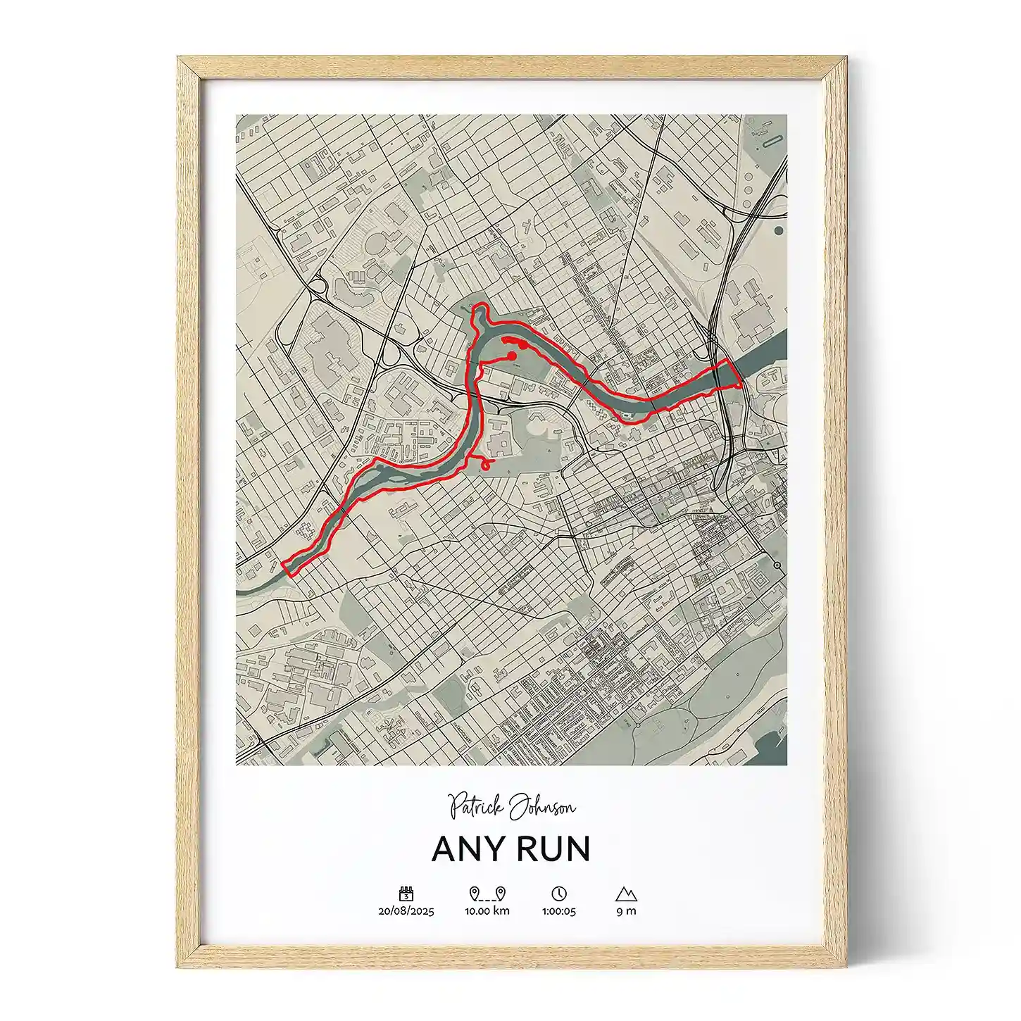 Running Route Map Poster - Positive Prints