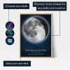 Personalized moon print commemorating the night a couple met