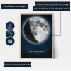Naissance Lune — affiche personnalisée de la phase de lune