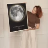 Phase de La Lune Personnalisée — affiche personnalisée de la phase de lune
