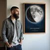Lune – Jour de Naissance — affiche personnalisée de la phase de lune