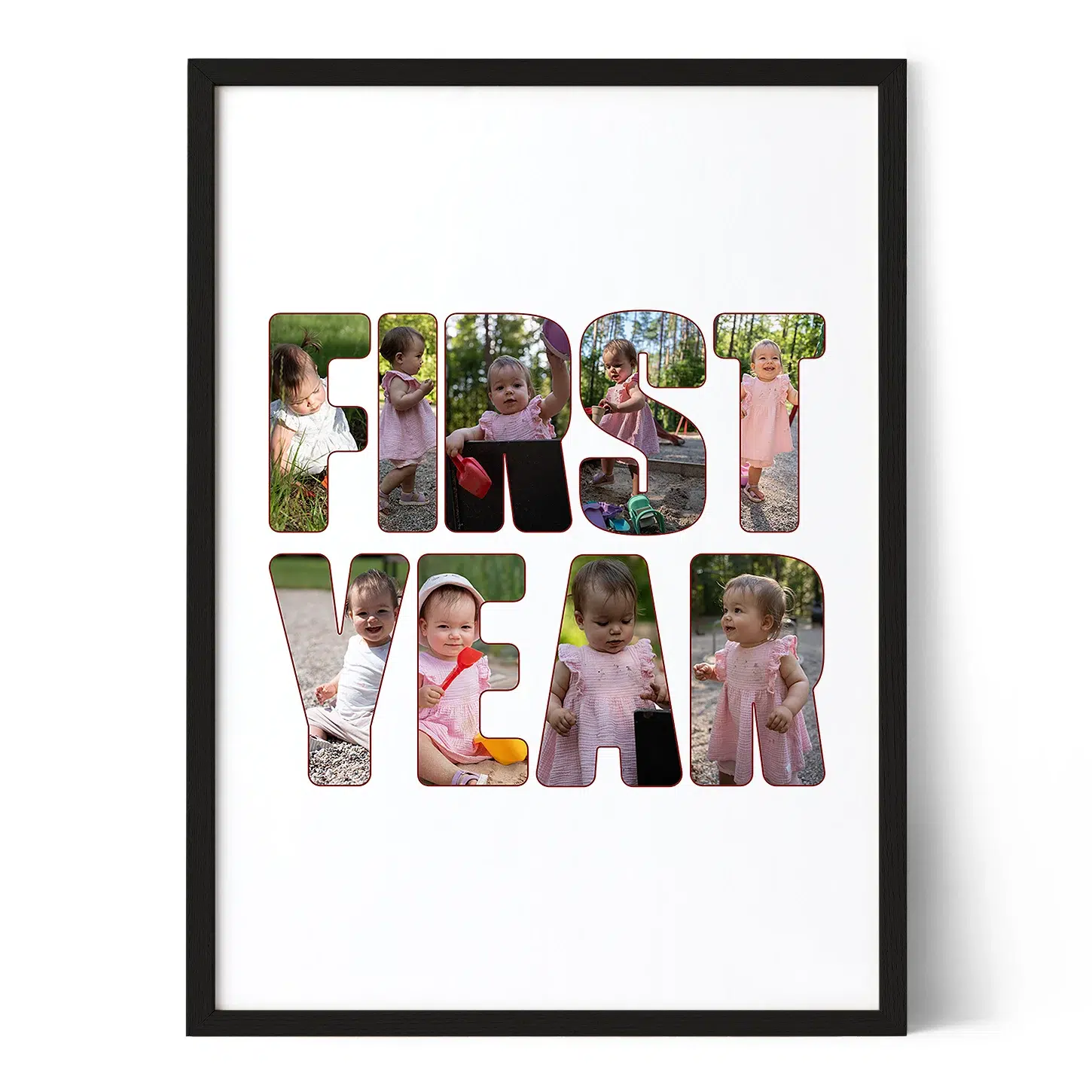 First Year Collage Math Baby’s First Year Collage Art - Positive Prints