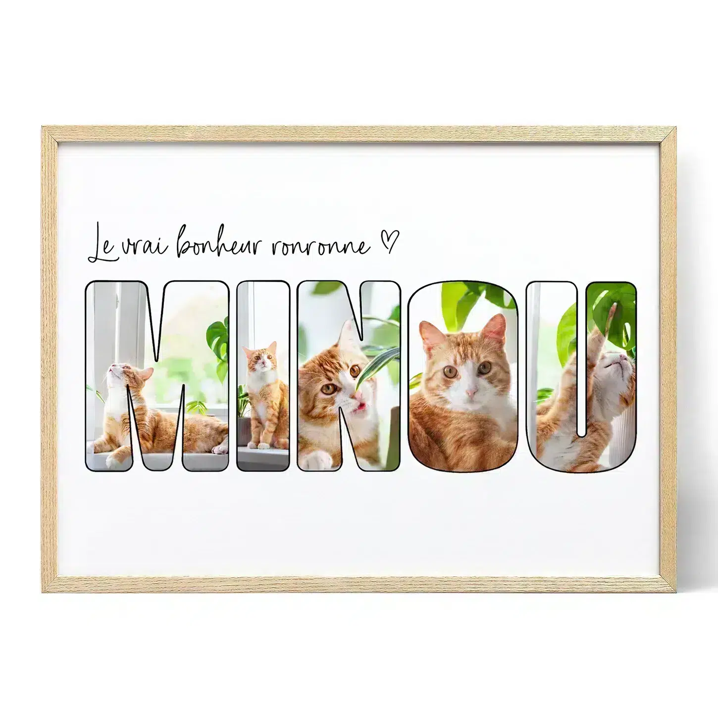 Chat - Collage Photo de Lettres - Positive Prints