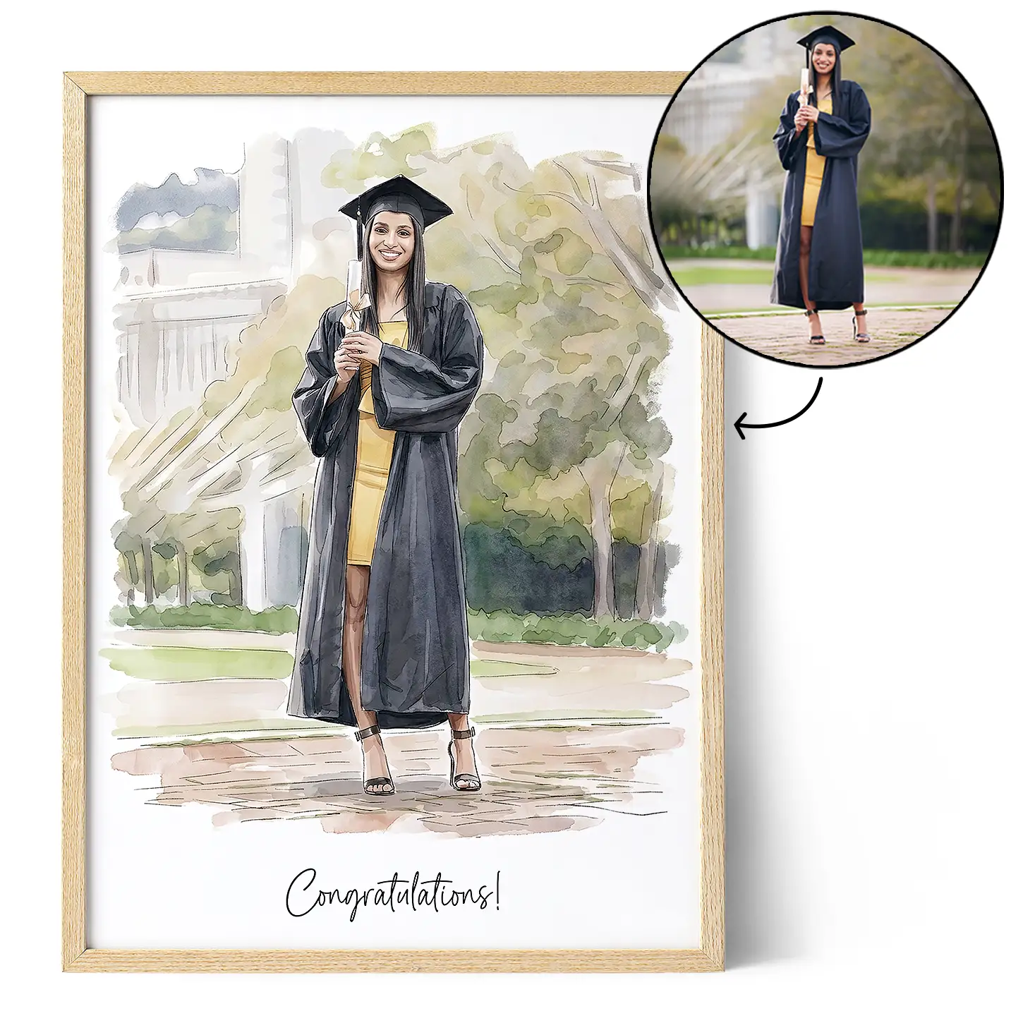 Graduation Portrait from Photo - Positive Prints