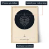 Custom Leo zodiac poster showing options to choose the style, select the zodiac sign and add your own text. - Leo Zodiac Art