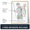 Personalized fisherman watercolor portrait created from a fishing photo